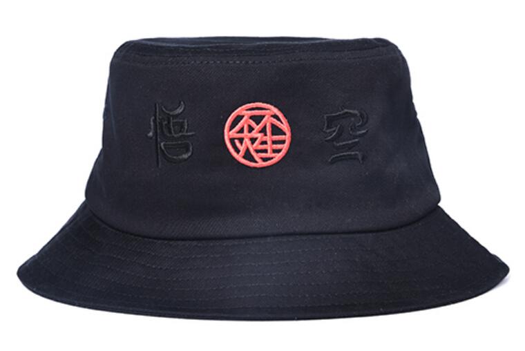 Unisex cotton bucket hats wide brim foldbale hiking embroidery sun hat